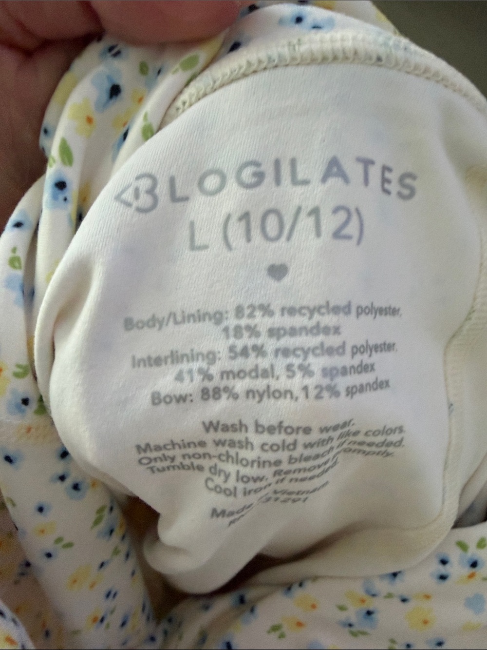 Girls' White Floral Sundress with Yellow & Blue Print - Picture 3 of 3